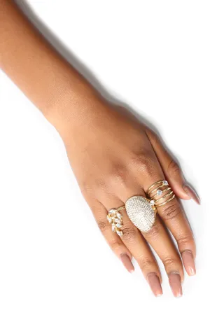 A lot Of Bling Ring Set - Gold