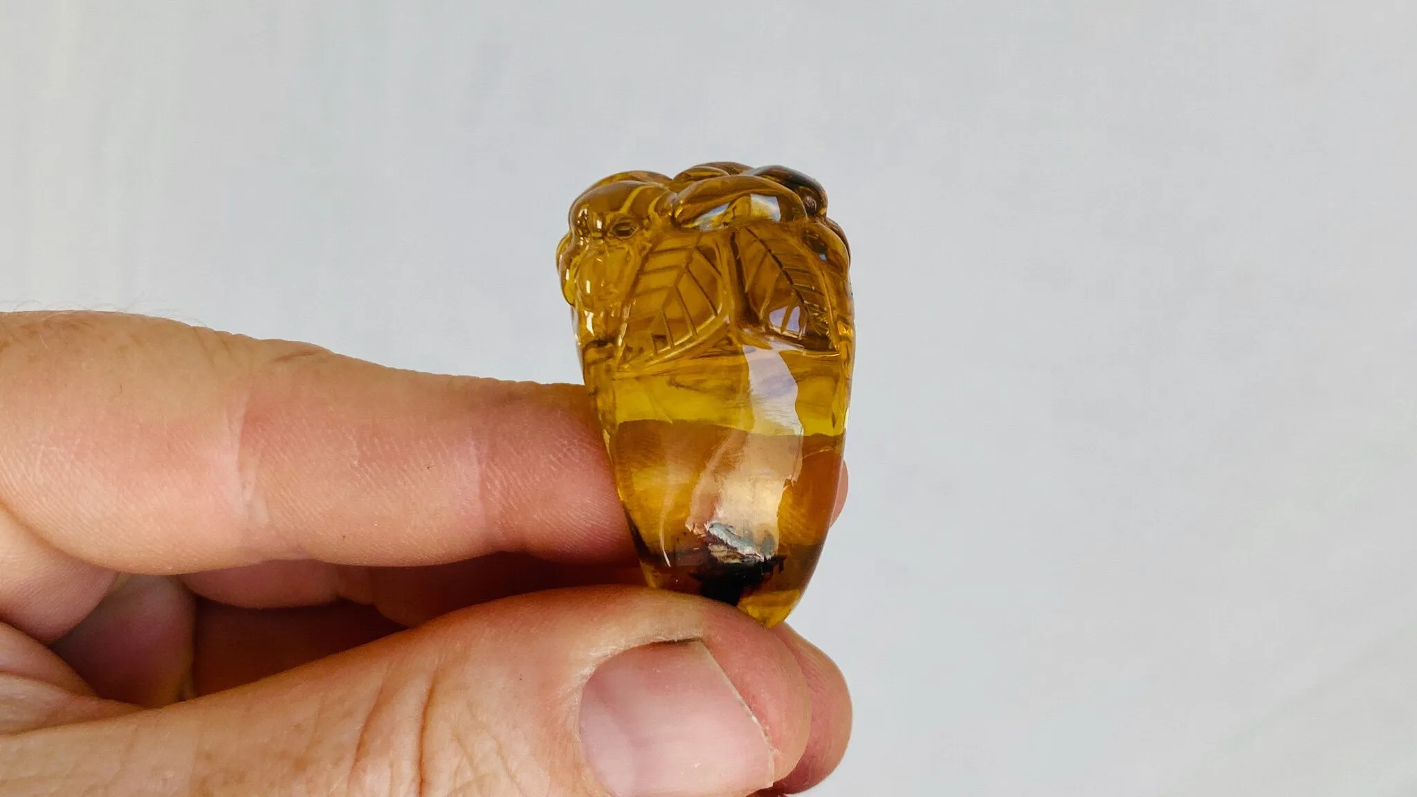 Amber Flower Ring. Gorgeous. Size 8.75. 0024