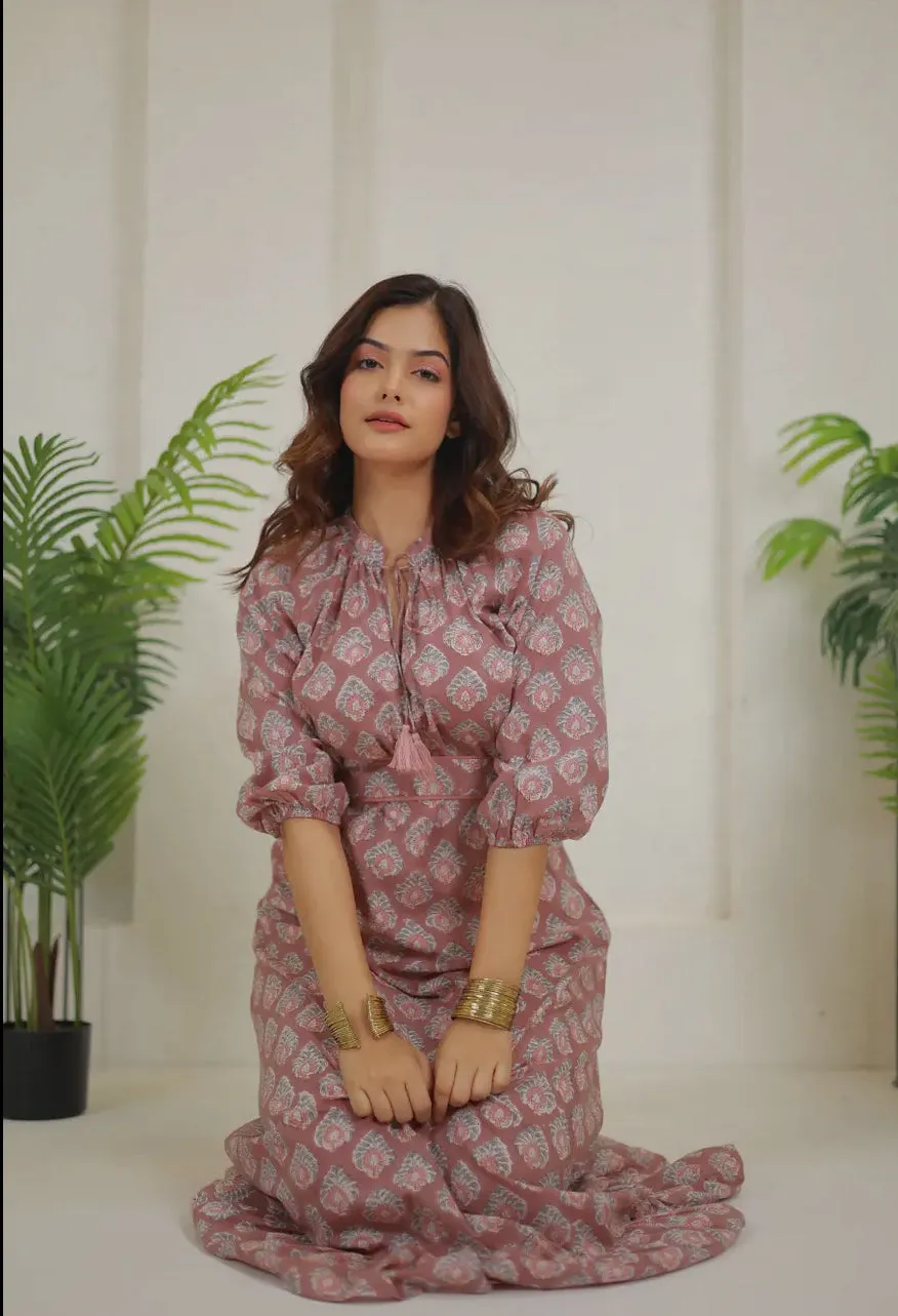 Block Printed | Cotton Dress| Kaishori