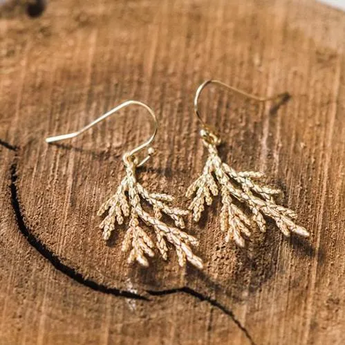 Cedar Earrings ~ Gold