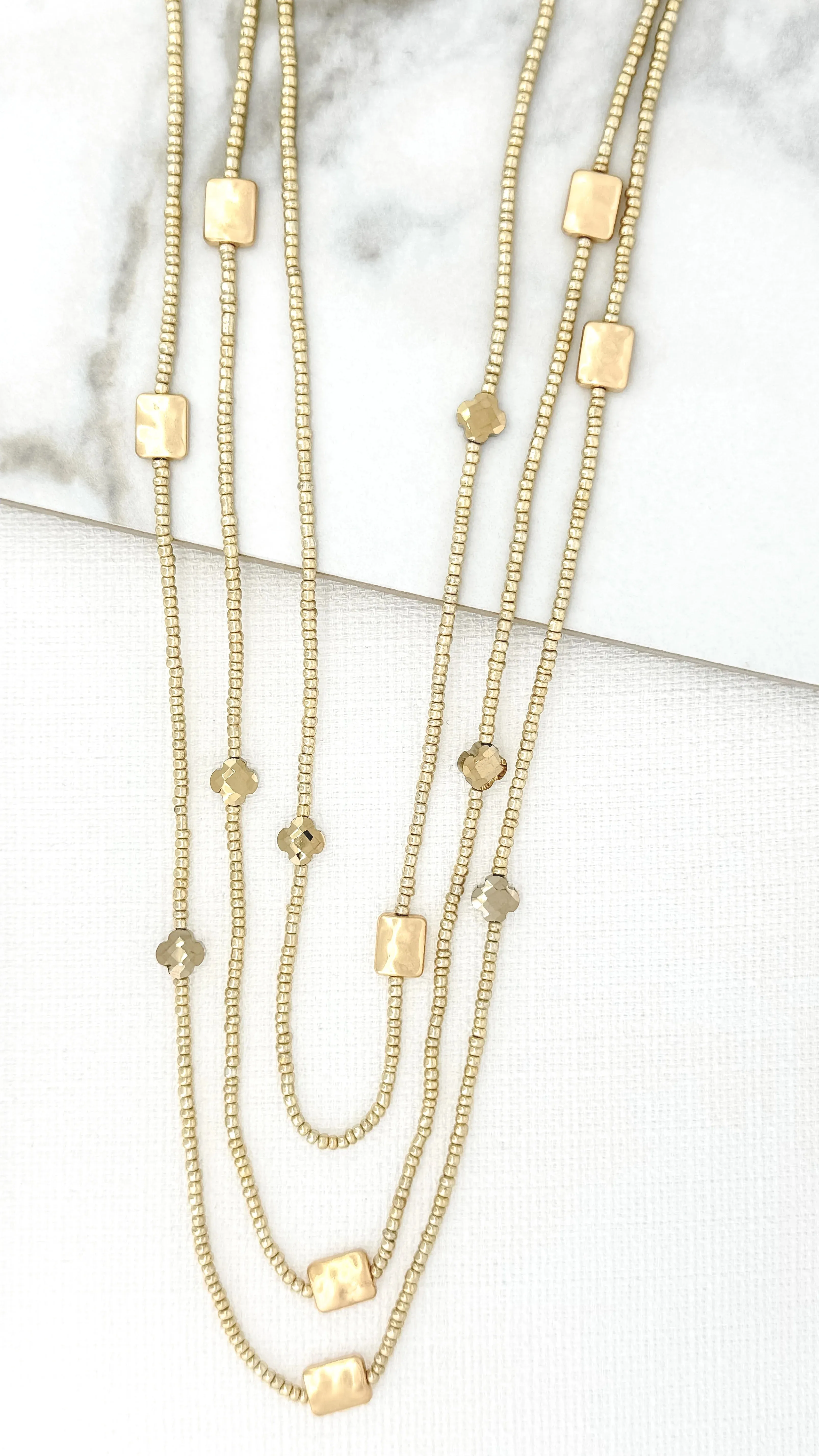Envy Pretty Multi Layer Gem Beaded Necklace