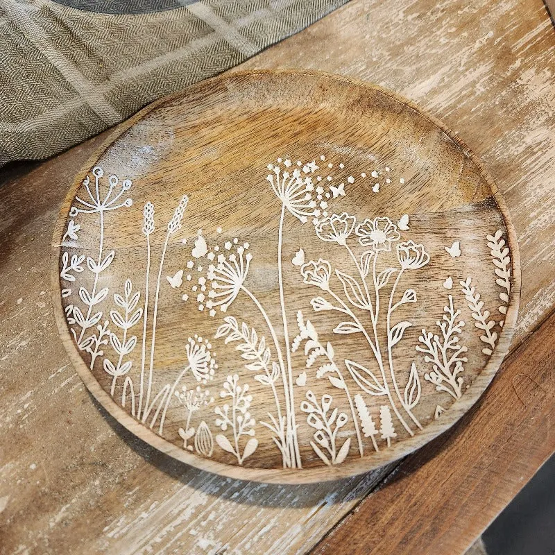 Flower Carved Dish
