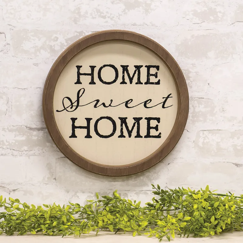 Home Sweet Home Round Sign