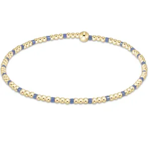 Hope Sincerity Pattern 2mm Bead Bracelet - Bright Blue