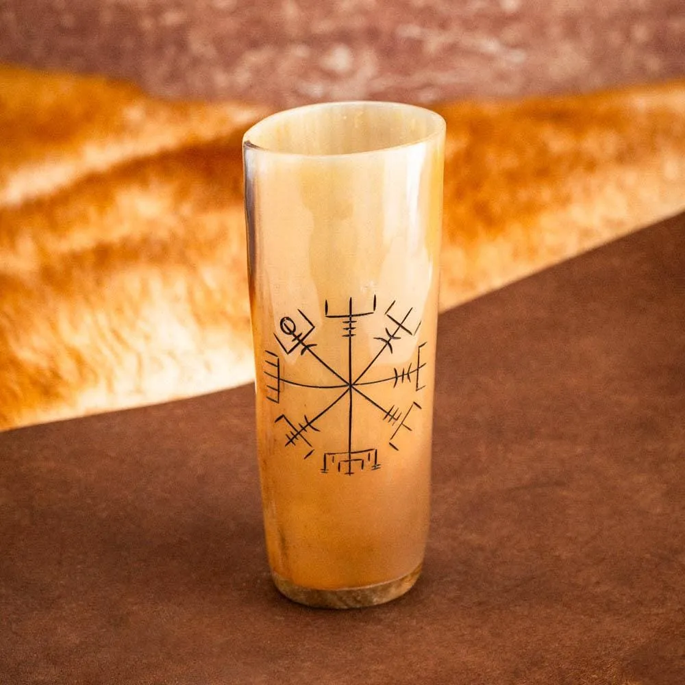 Horn Tumbler With Vegvisir Design