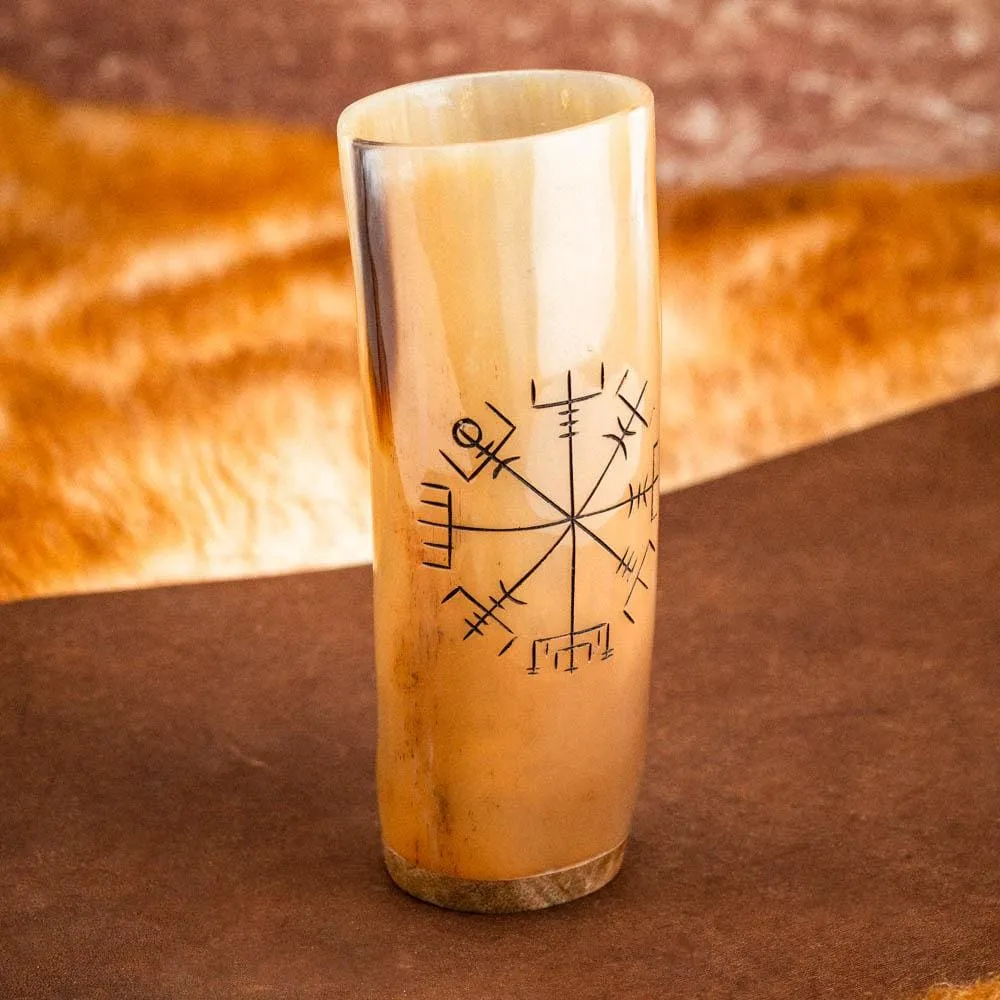 Horn Tumbler With Vegvisir Design