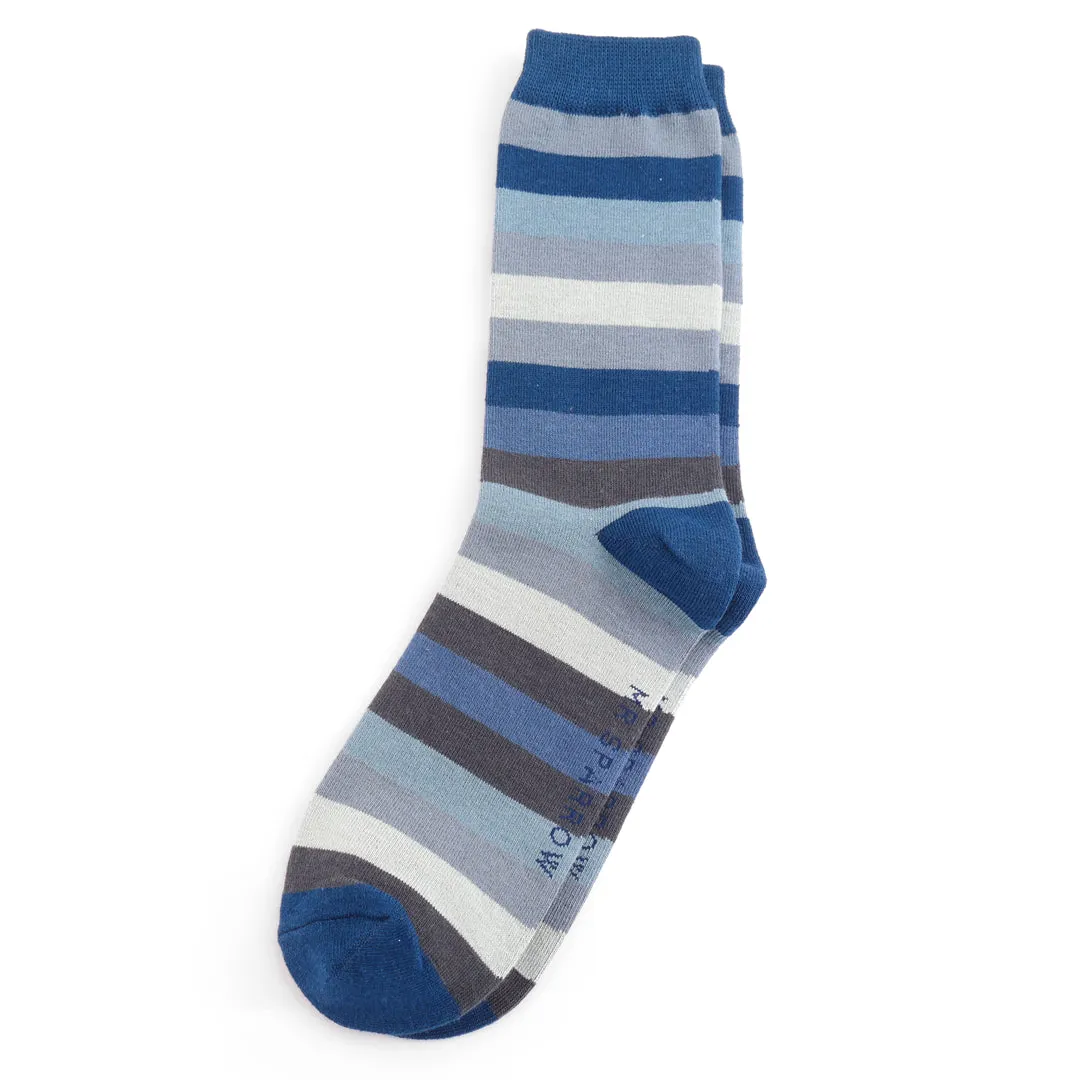 Mr Sparrow Thick Stripe Socks Navy