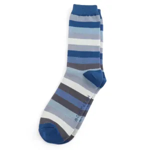 Mr Sparrow Thick Stripe Socks Navy