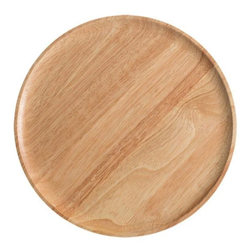 Natural Wooden Round Tray