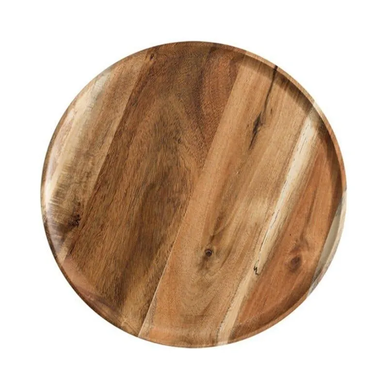 Natural Wooden Round Tray