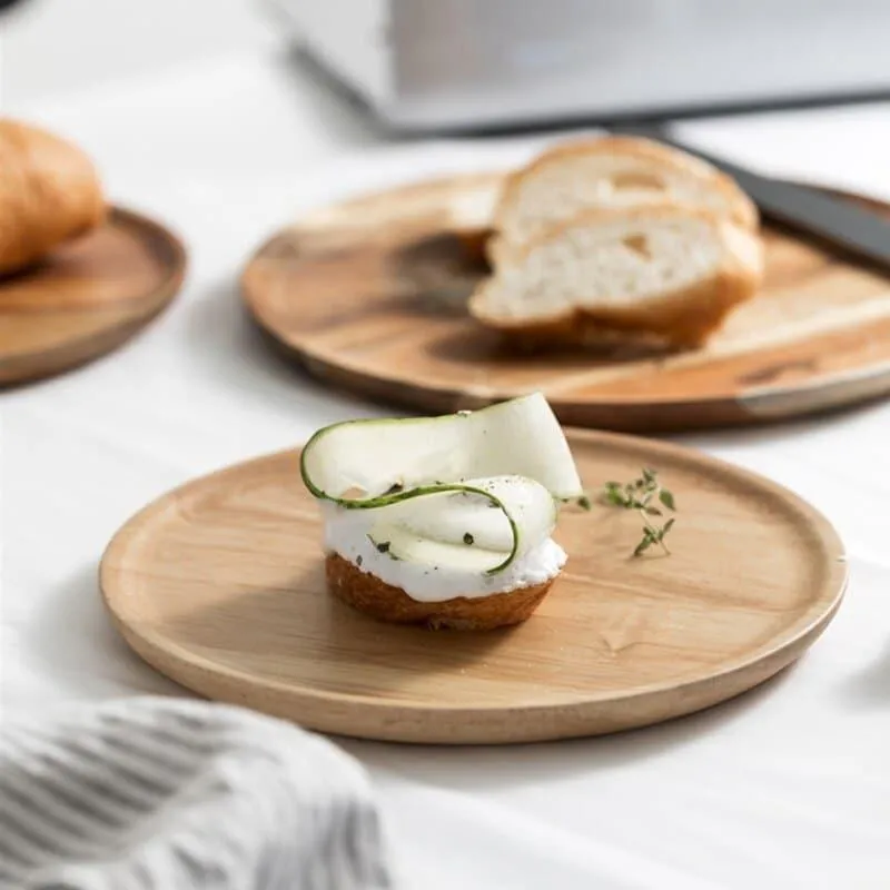 Natural Wooden Round Tray