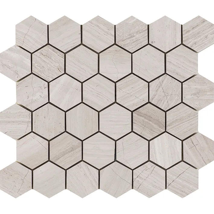 Porcelanosa L'Antic Essential Hexagon Silver Wood