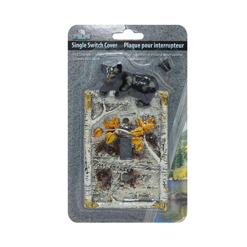Rivers Edge Birch Bear Single Switch Plate Cover