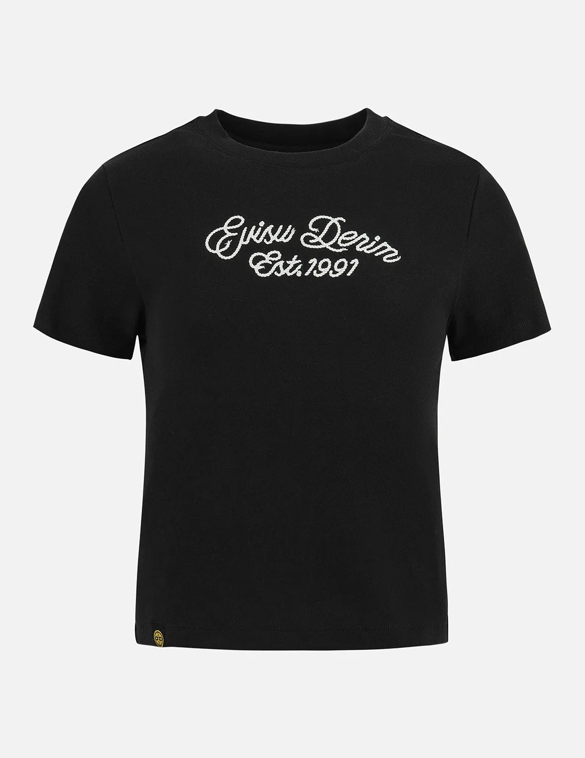 Rope Twist Slogan Embroidery Boyfriend T-Shirt
