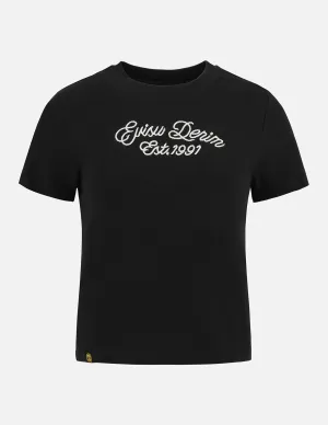Rope Twist Slogan Embroidery Boyfriend T-Shirt