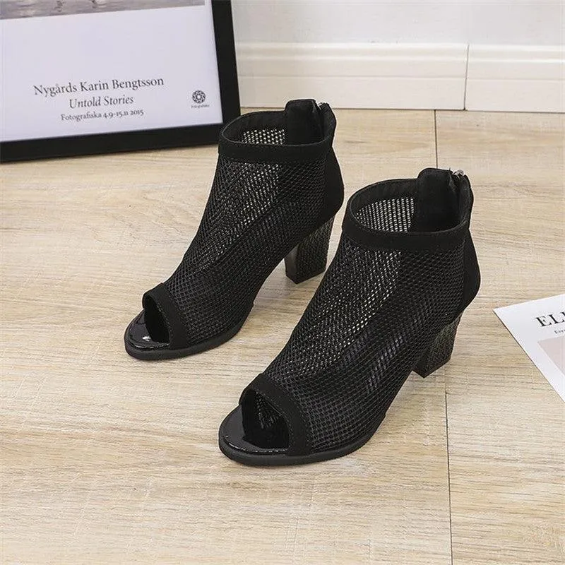 Thick leopard female sandals