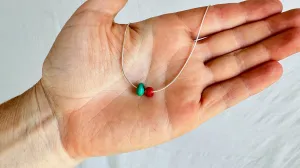 Turquoise & Coral Necklace. Sterling Silver Chain. 1105