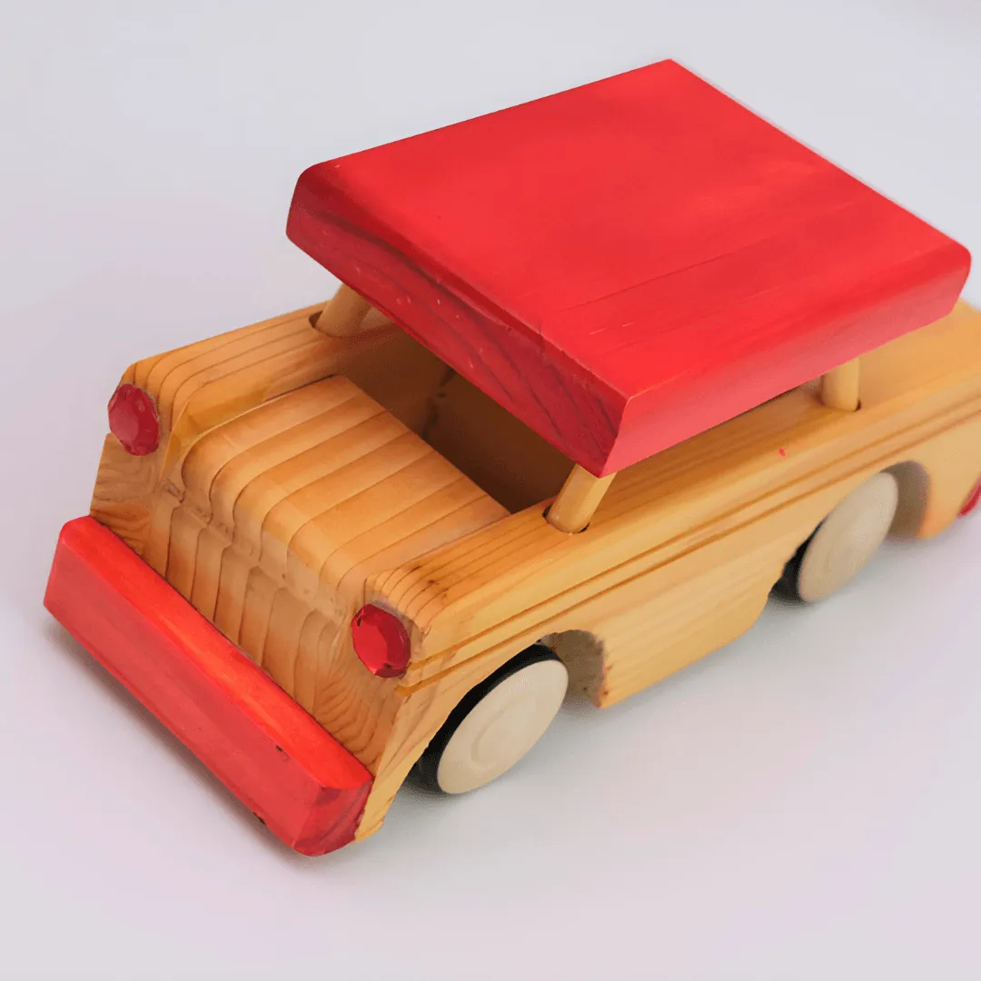 Wooden SUV Car for Kids 1 Year (Random colours will be send)
