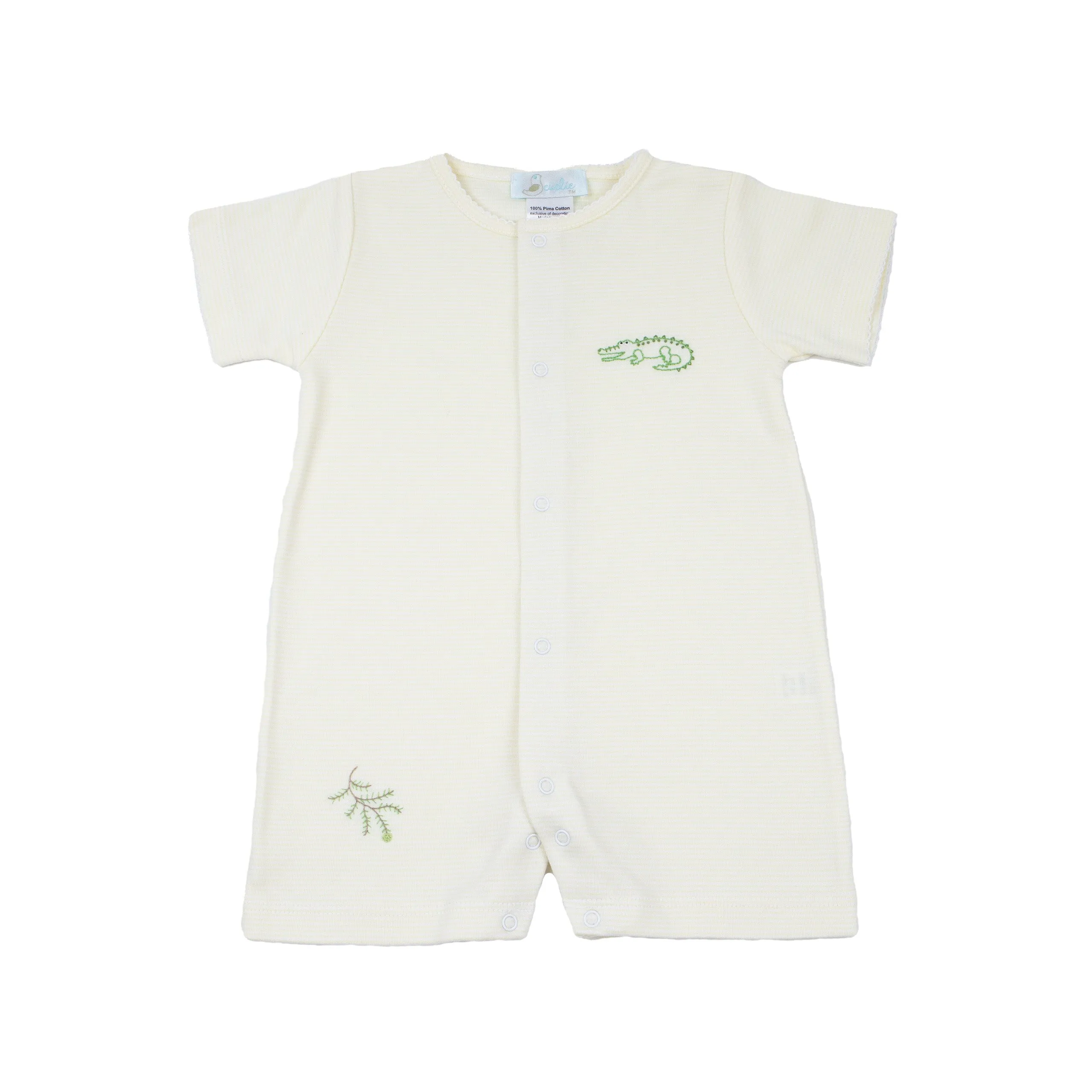 Yellow Gator Embroidered One Piece