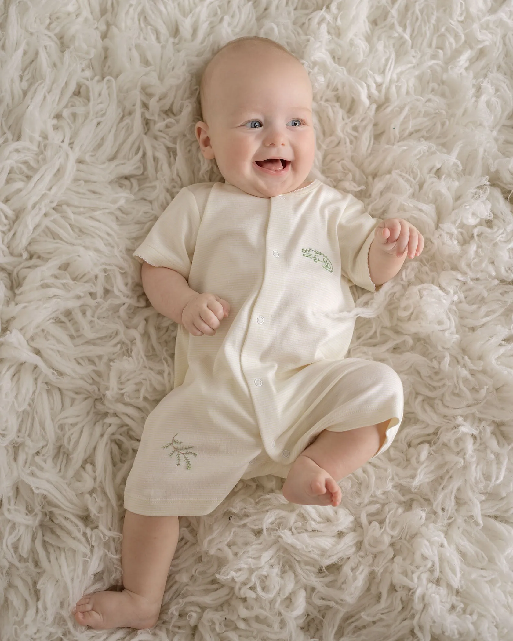Yellow Gator Embroidered One Piece
